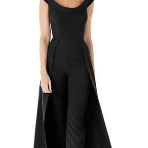 Kay Unger Blk Sleeveless Scoop Neck w/Walk Thru Jumpsuit NEW SIZE 10 Tall